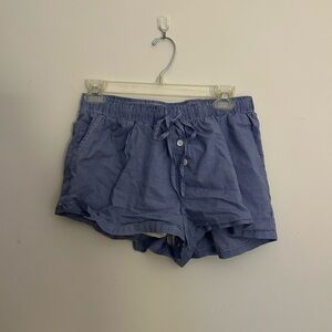 Le Lis High Waist Blue Checkered Shorts